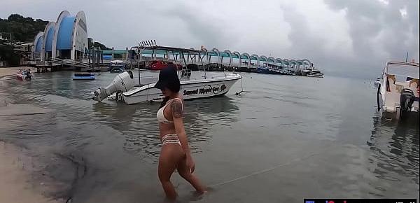  Amateur Asian big tits girlfriend wild sex in a cabin with her boyfriend